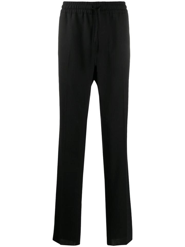 Versace Elasticated Waist Loose Fit Trousers - Black