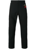 Alexander Mcqueen - Swallow Print Tapered Trousers - Men - Organic Cotton - L, Black, Organic Cotton