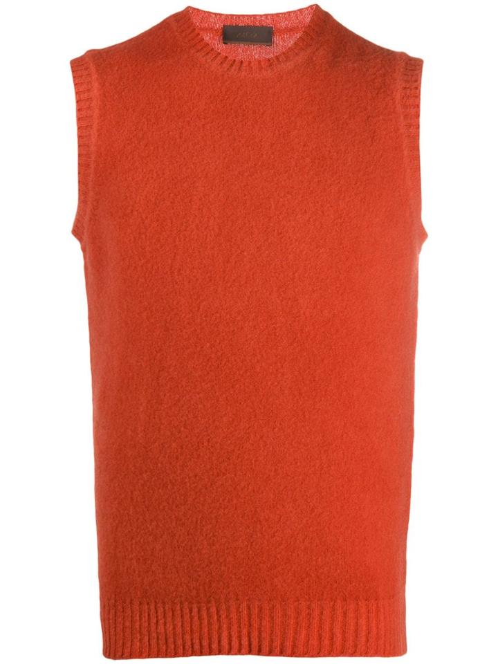 Altea Brushed Knit Gilet - Orange