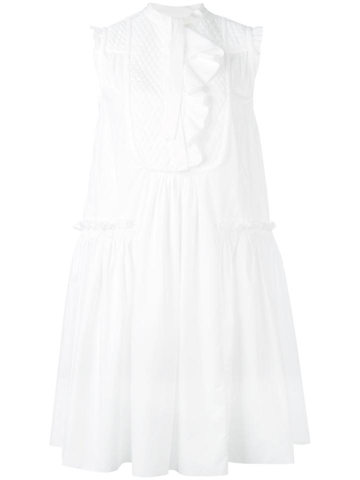 Moncler Ruffle Shift Dress - White