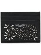 Saint Laurent Stud Detail Cardholder - Black