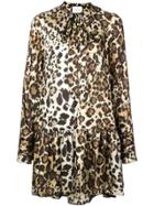Alexis Lydia Leopard Print Dress - Brown