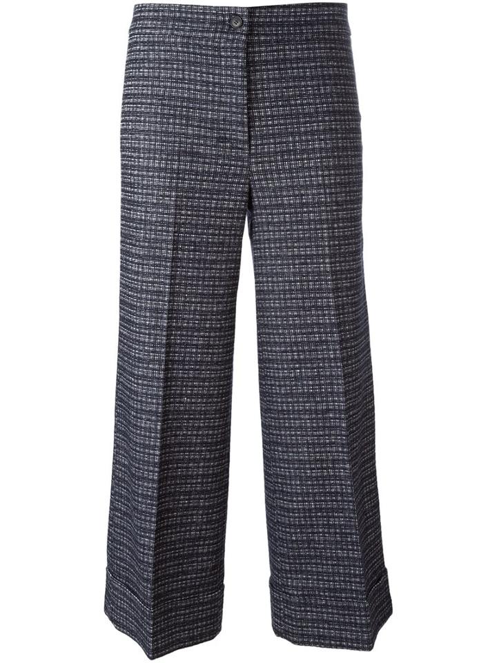 L'autre Chose Jacquard Cropped Trousers