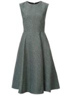 Monique Lhuillier Micro Check Pattern Dress