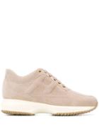Hogan Suede Lace-up Sneakers - Neutrals