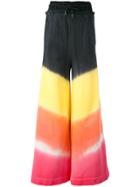 Off-white Wide-leg Tye-dye Trousers - Black