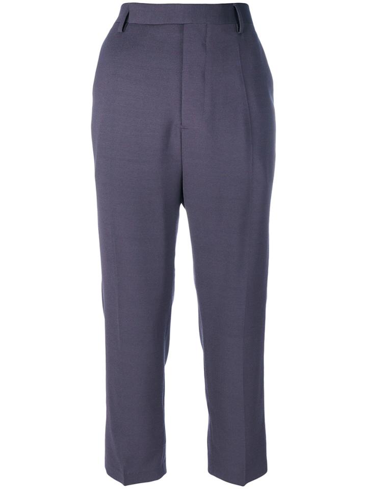 Rick Owens Cropped Tailored Trousers - Black