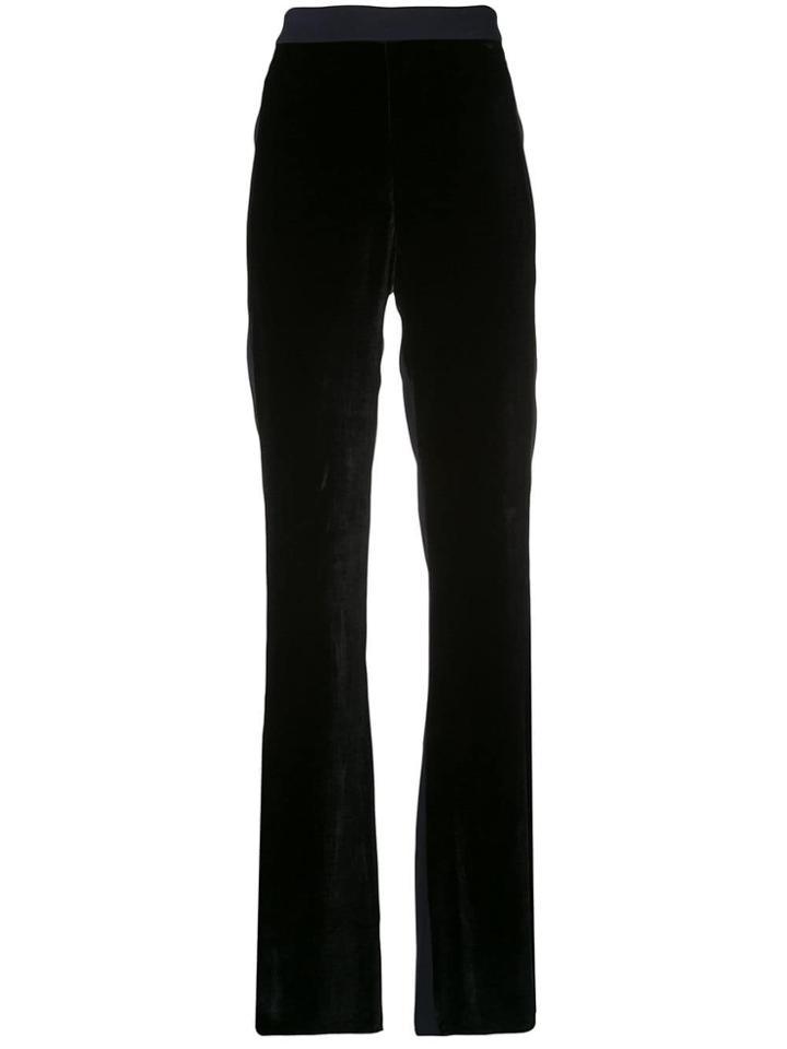 Cushnie Two-tone Flared Trousers - Blue