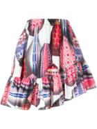 Msgm Printed Skirt, Women's, Size: 40, Pink/purple, Cotton