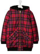 Little Marc Jacobs Check Faux-fur Jacket - Black