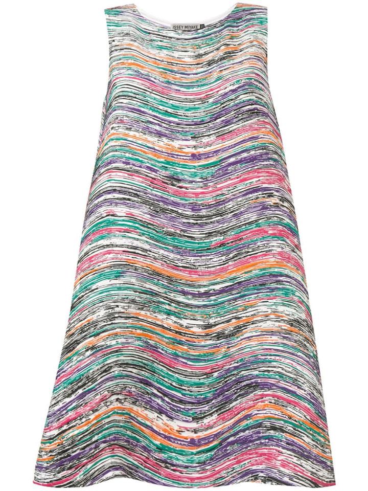 Issey Miyake Stroke Print Dress - Pink