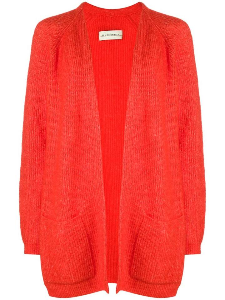 By Malene Birger Shawl Lapel Open Cardigan, Women's, Size: Xs, Red, Polyamide/mohair/wool/spandex/elastane