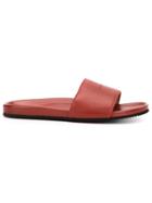 Buscemi Logo Embossed Slides - Red