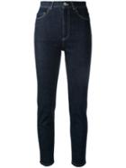 En Route - High Waisted Straight Jeans - Women - Cotton - 2, Blue, Cotton