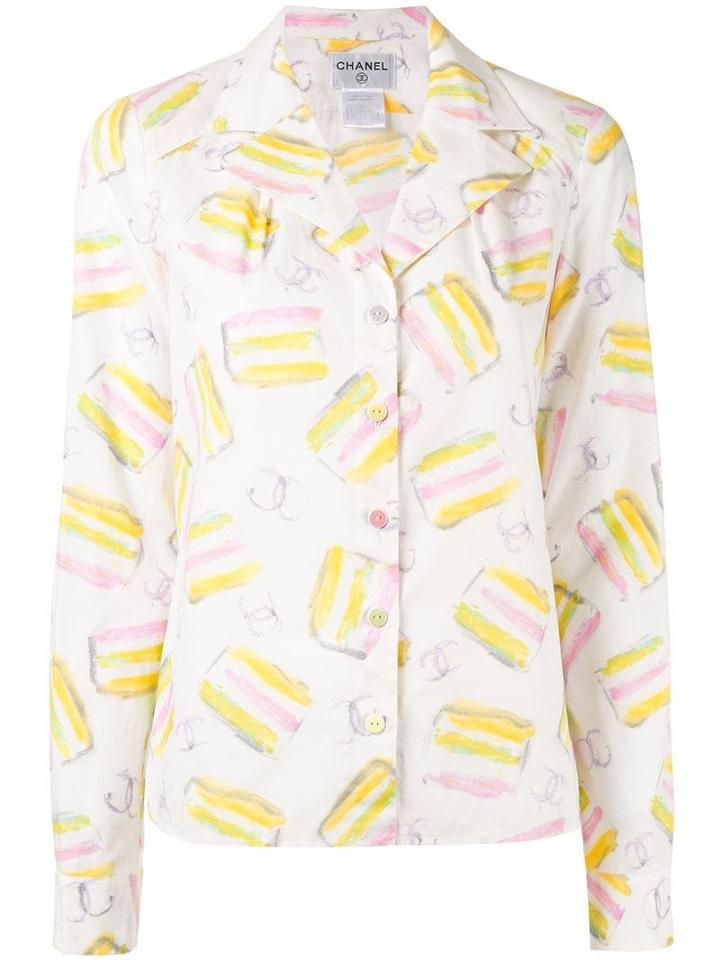 Chanel Pre-owned Ice Cream Print Shirt - White