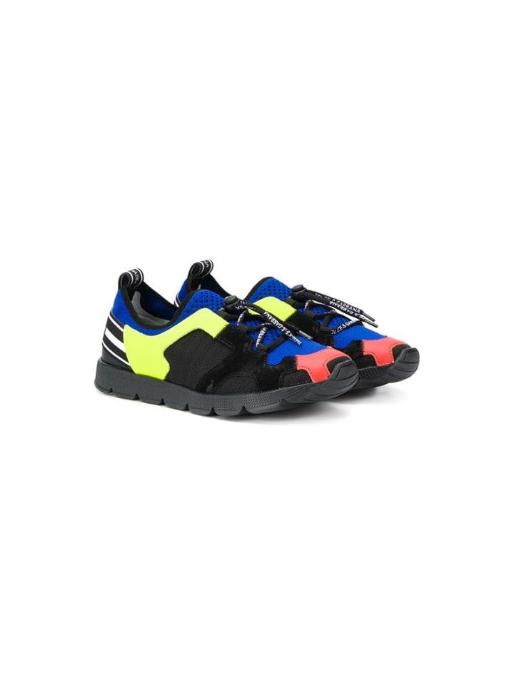 Dolce & Gabbana Kids Teen Low Top Sneakers - Black