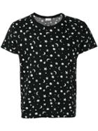 Saint Laurent Stars And Moon Print T-shirt, Men's, Size: Large, Black, Cotton