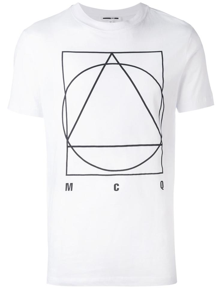 Mcq Alexander Mcqueen - Glyph Icon Print T-shirt - Men - Cotton - M, White, Cotton