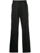 Msgm Pinstripe Tailored Trousers - Black