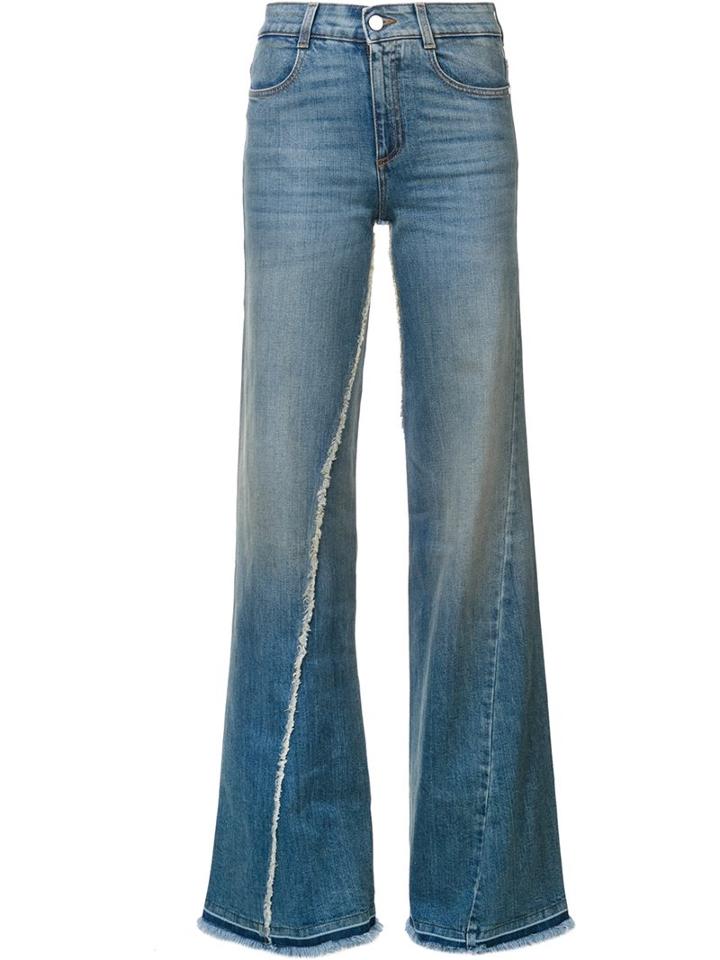 Stella Mccartney Flared Fringe Jeans, Women's, Size: 26, Blue, Cotton