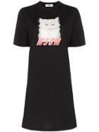 Msgm Mini Cat T-shirt Dress - Black