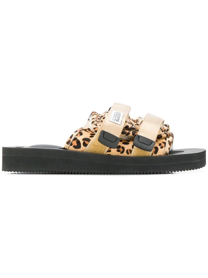 Suicoke Leopard Sandals - Brown