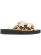 Suicoke Leopard Sandals - Brown