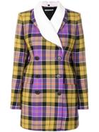 Alessandra Rich Tartan Double Breasted Jacket - Multicolour