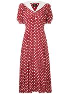 G.v.g.v. Polka Dot Solid Collar Dress - Red