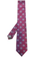 Canali Floral Print Tie - Red