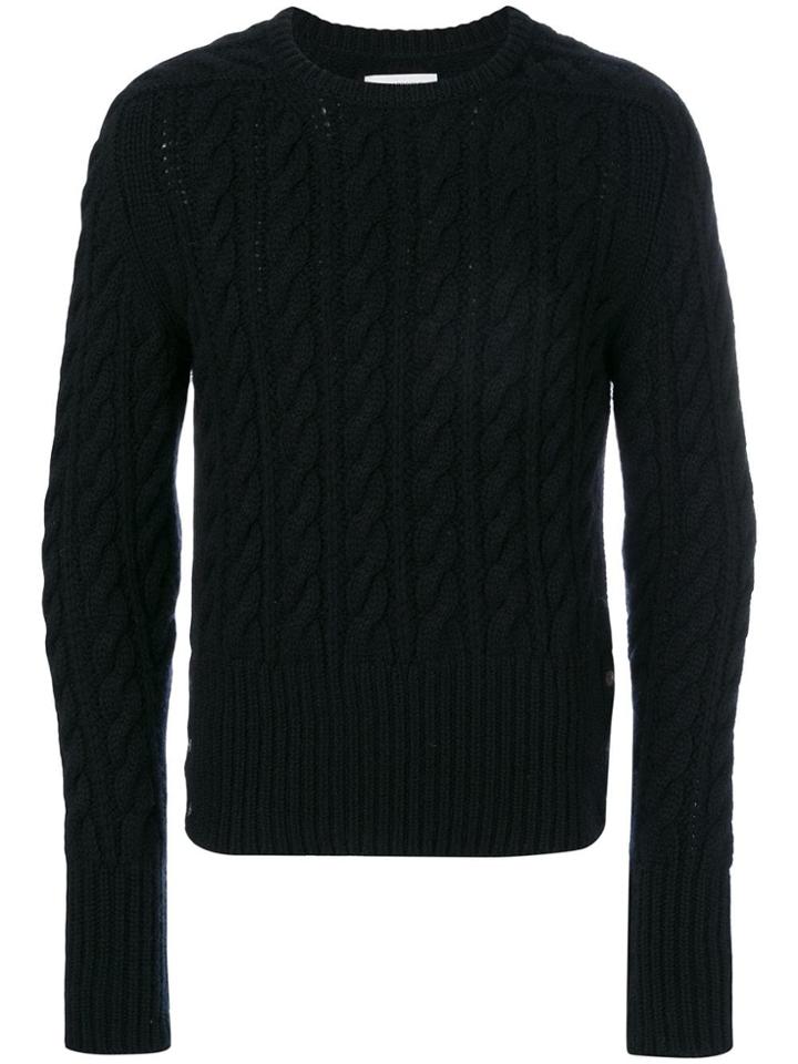 Thom Browne Chunky Cable Cashmere Pullover - Black