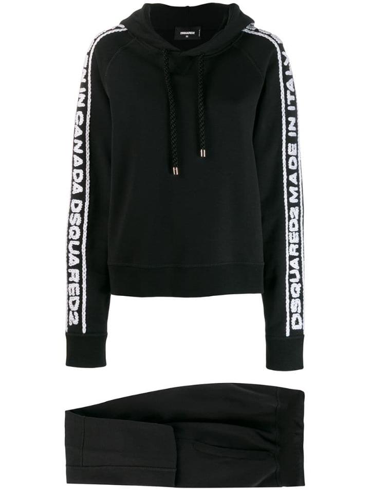 Dsquared2 Logo Embroidered Tracksuit - Black