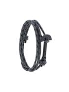 Miansai Rope And Anchor Wrap Around Bracelet - Grey