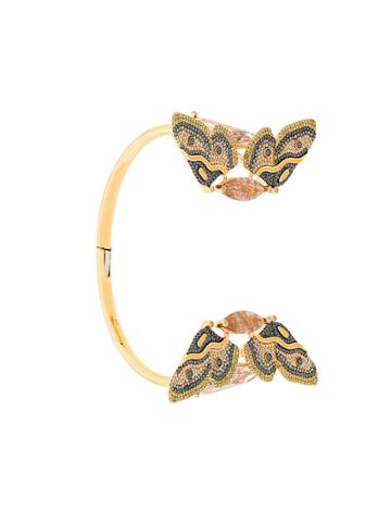 Astley Clarke Emperor Moth 14kt Gold And Diamond Cuff - Metallic