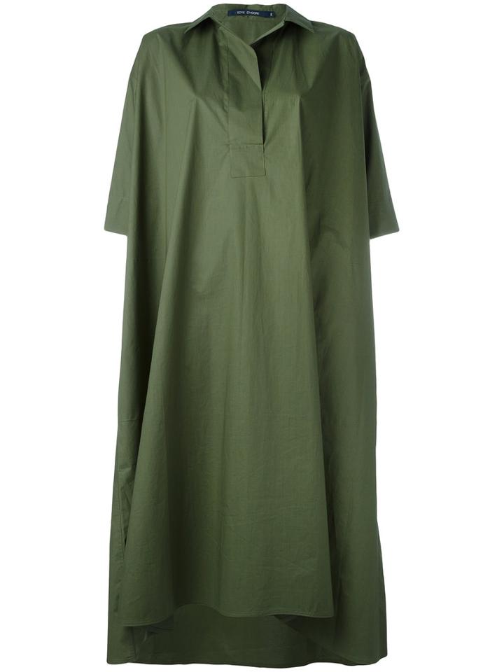 Sofie D'hoore - 'deck' Shirt Dress - Women - Cotton - 40, Green, Cotton