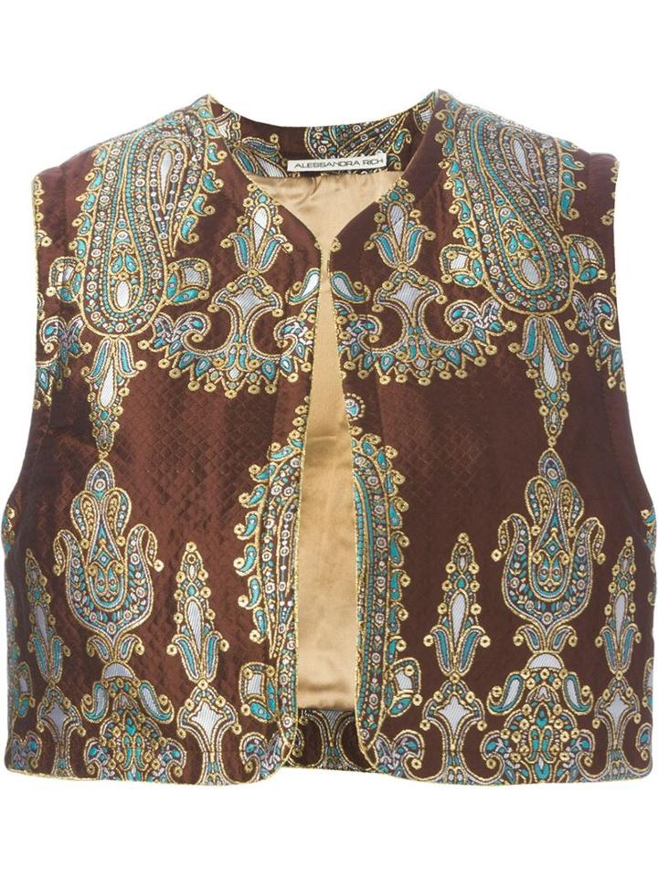 Alessandra Rich Paisley Jacquard Waistcoat