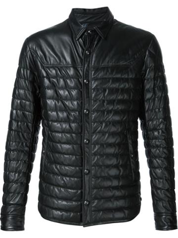 Moncler 'ronan' Jacket By 'moncler X Rolling Stones', Men's, Size: 2, Black, Polyester/leather/goose Down/feather Down