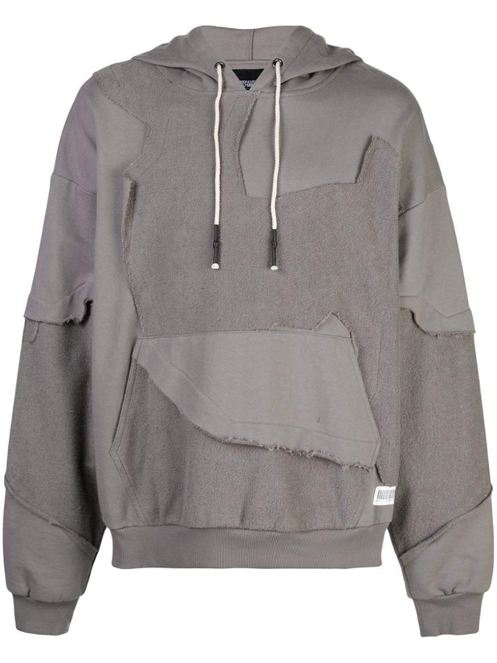 Mostly Heard Rarely Seen Cut Me Up Drop Shoulder Hoodie - Grey