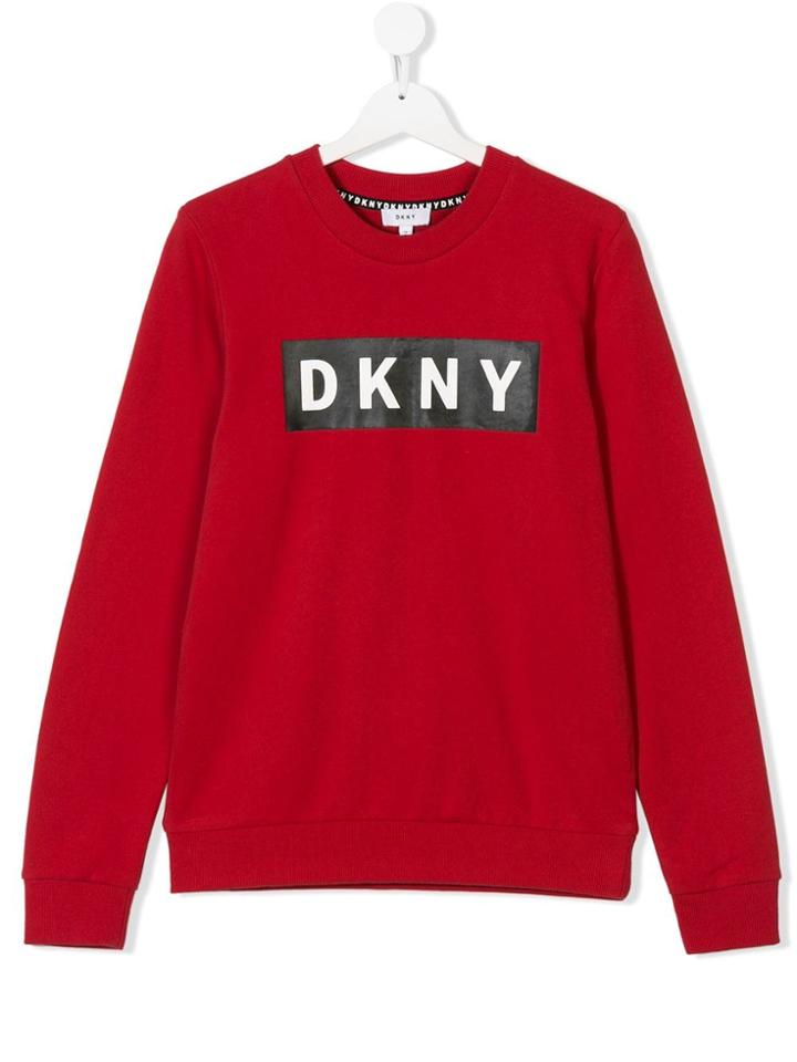 Dkny Kids Teen Logo Print Sweatshirt - Red