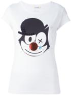 Iceberg Felix The Cat Print T-shirt, Women's, Size: 46, White, Cotton/spandex/elastane