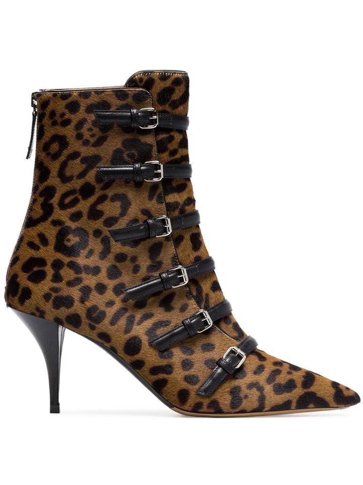 Tabitha Simmons Dash 75 Buckle Ankle Boots - Brown