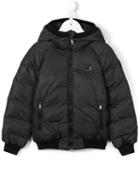Dolce & Gabbana Kids Hooded Puffer Jacket, Boy's, Size: 8 Yrs, Grey