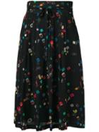 Ps Paul Smith Colour-block Flared Skirt - Black
