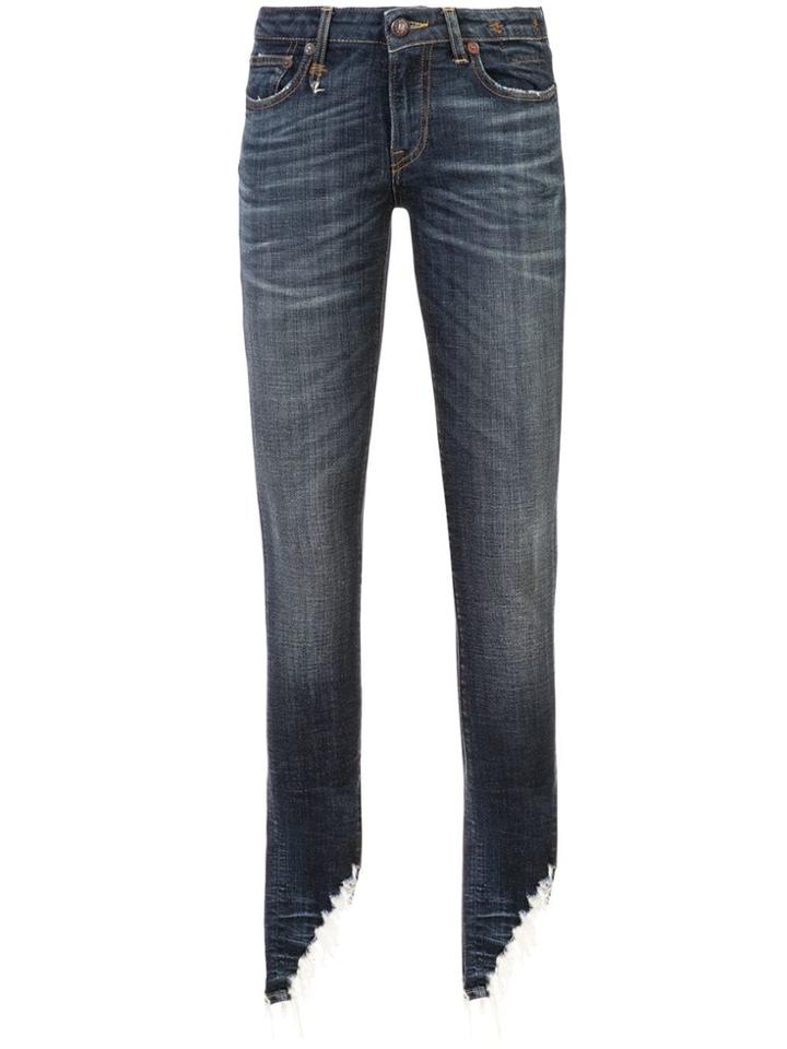 R13 Frayed Skinny Jeans - Blue