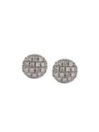 Dana Rebecca 14kt White Gold Lauren Joy Diamond Disc Earrings - Silver