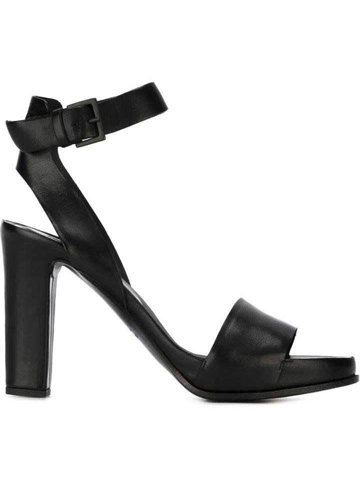 Roberto Del Carlo Chunky Heel Sandals, Women's, Size: 38, Black, Leather