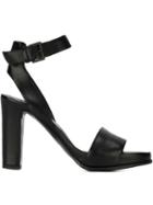 Roberto Del Carlo Chunky Heel Sandals, Women's, Size: 38, Black, Leather
