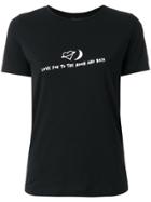 Emporio Armani Slogan Print T-shirt - Black