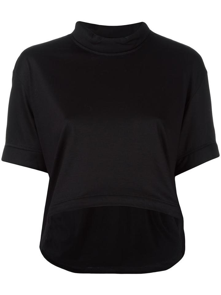 Haus By Ggdb Shortsleeved Cropped T-shirt, Women's, Size: Small, Black, Lyocell/cotton/polyester