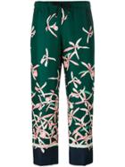 Moncler Floral Print Trousers - Green
